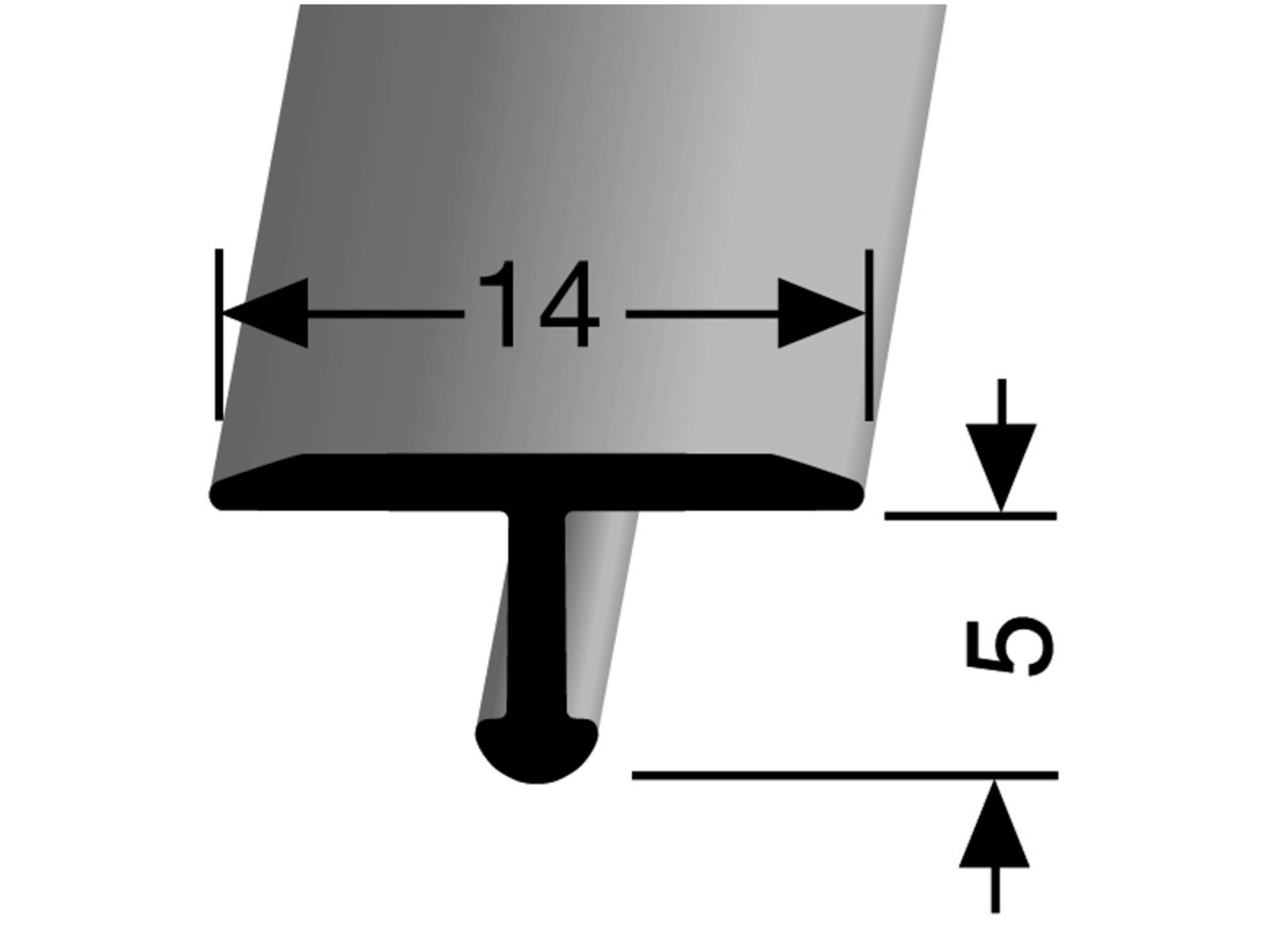 T-Profil Aluminium eloxiert