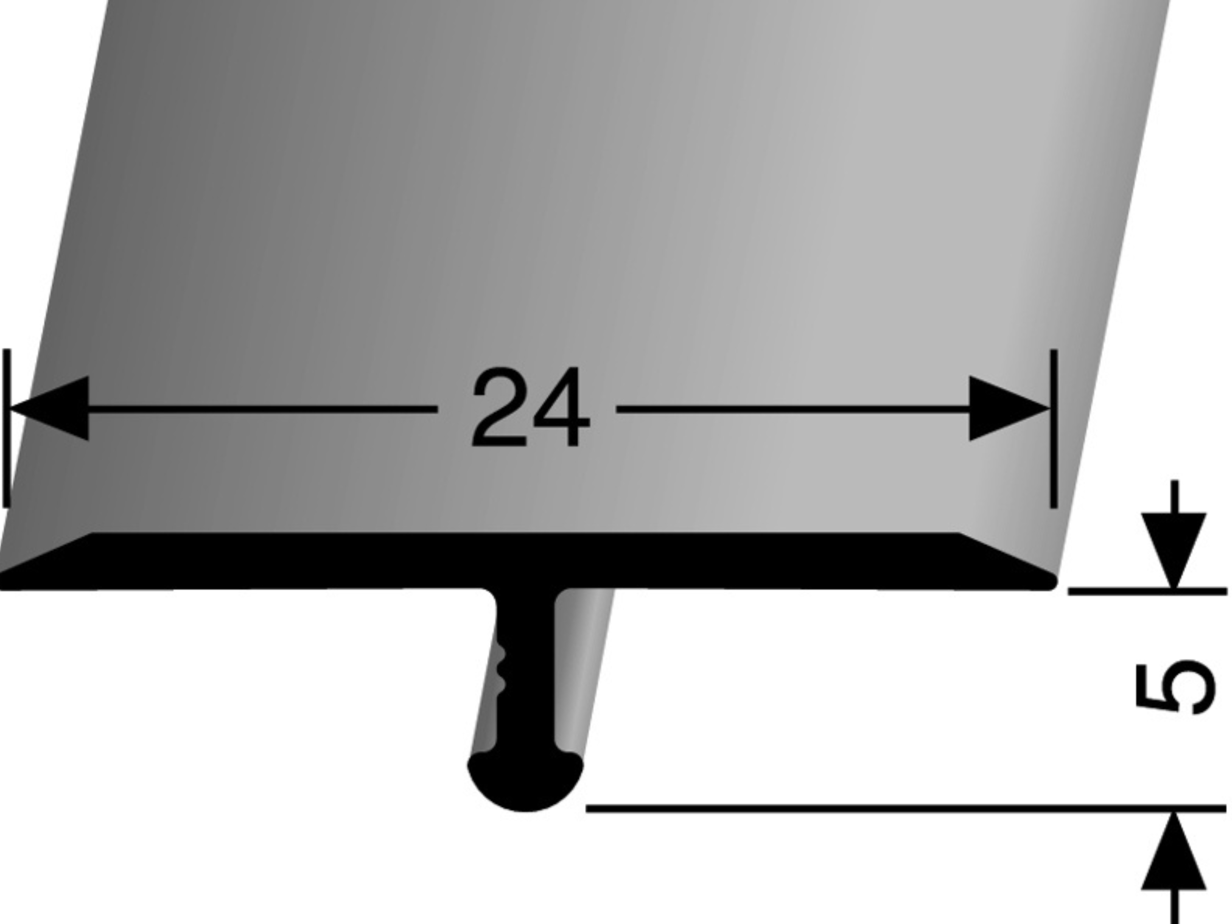 T-Profil Aluminium eloxiert